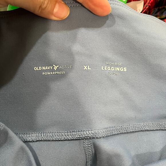 Old Navy Go Dry High Rise Capri Leggings Size XL Blue Activewear Yoga - Picture 5 of 10